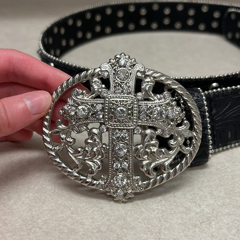 Black Bling Cross Belt - Picture 2 of 5